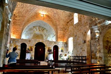 Deir Hanna (25 minutes de l'Oasis) : l'Eglise Catholique de rite Melkite